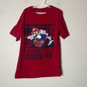 Mario Kart Official Licensed Nintendo Red T-Shirt Game Boys Size:L(10-12)